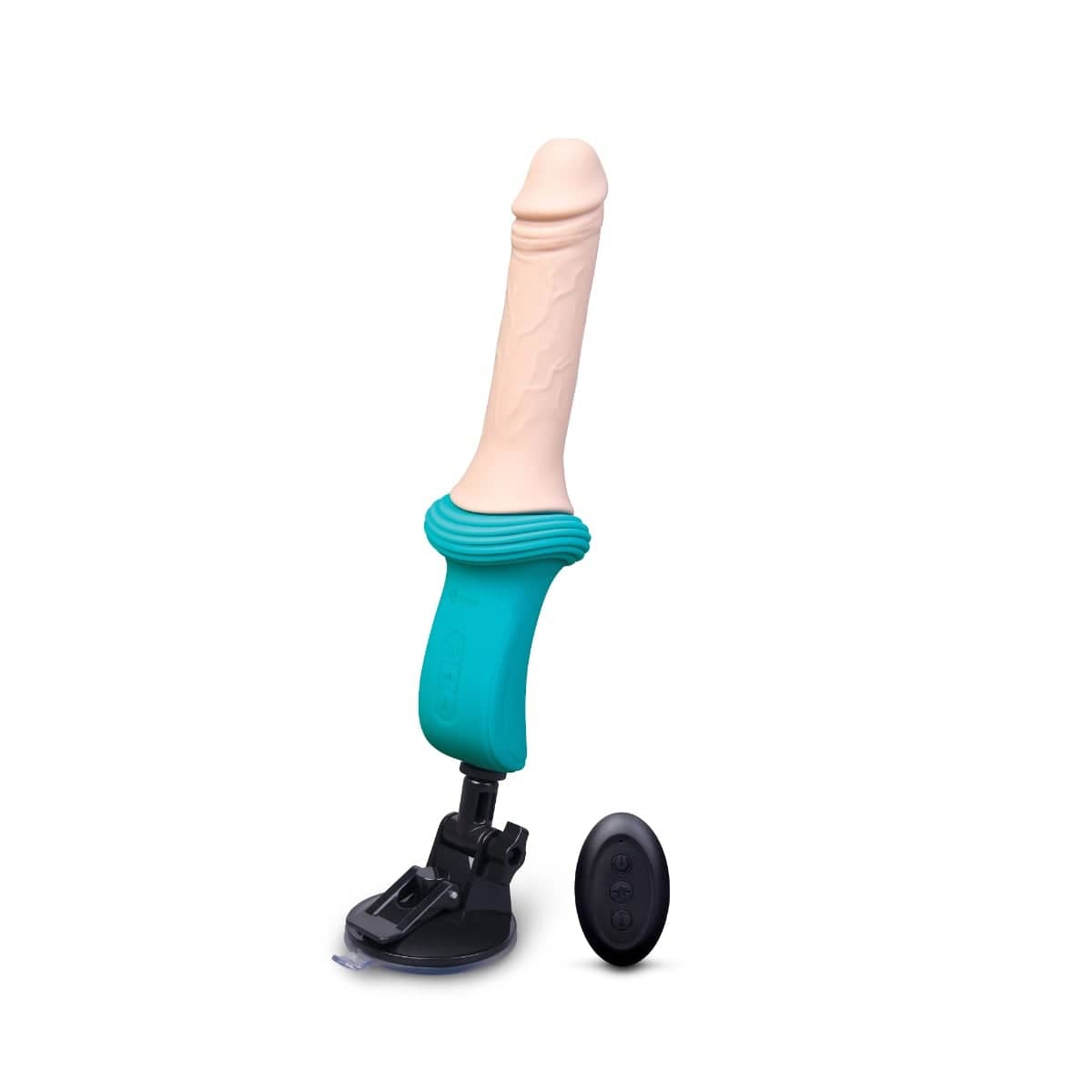 B-Vibe - Adjustable Thrusting 6.5 inch Dildo Machine with Suction Cup | USB Rechargeable B-Vibe - For Me To Love
