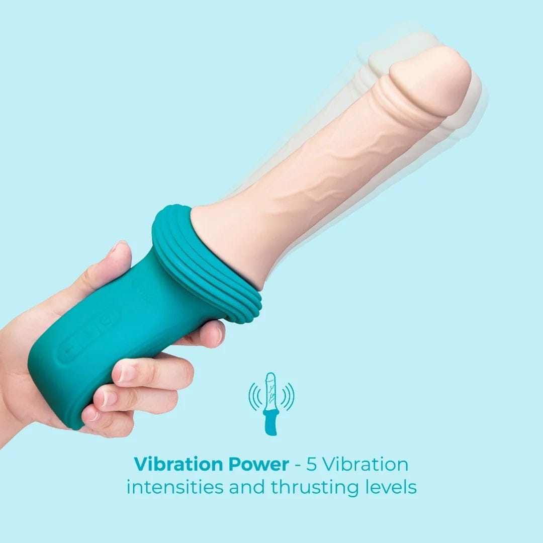 B-Vibe - Adjustable Thrusting 6.5 inch Dildo Machine with Suction Cup | USB Rechargeable B-Vibe - For Me To Love