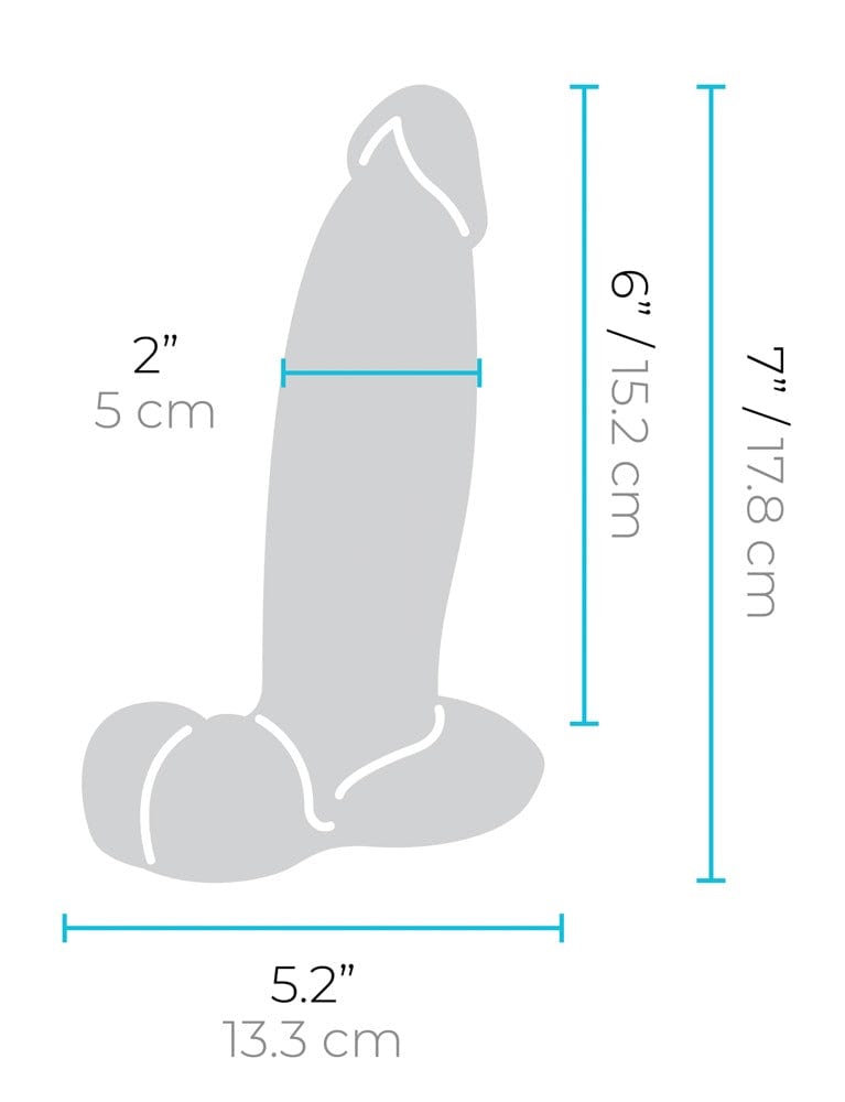 B-Vibe - Very Realistic Girthy Slipskin Silicone Dildo with Balls and Suction Base | 7 inches B-Vibe - For Me To Love