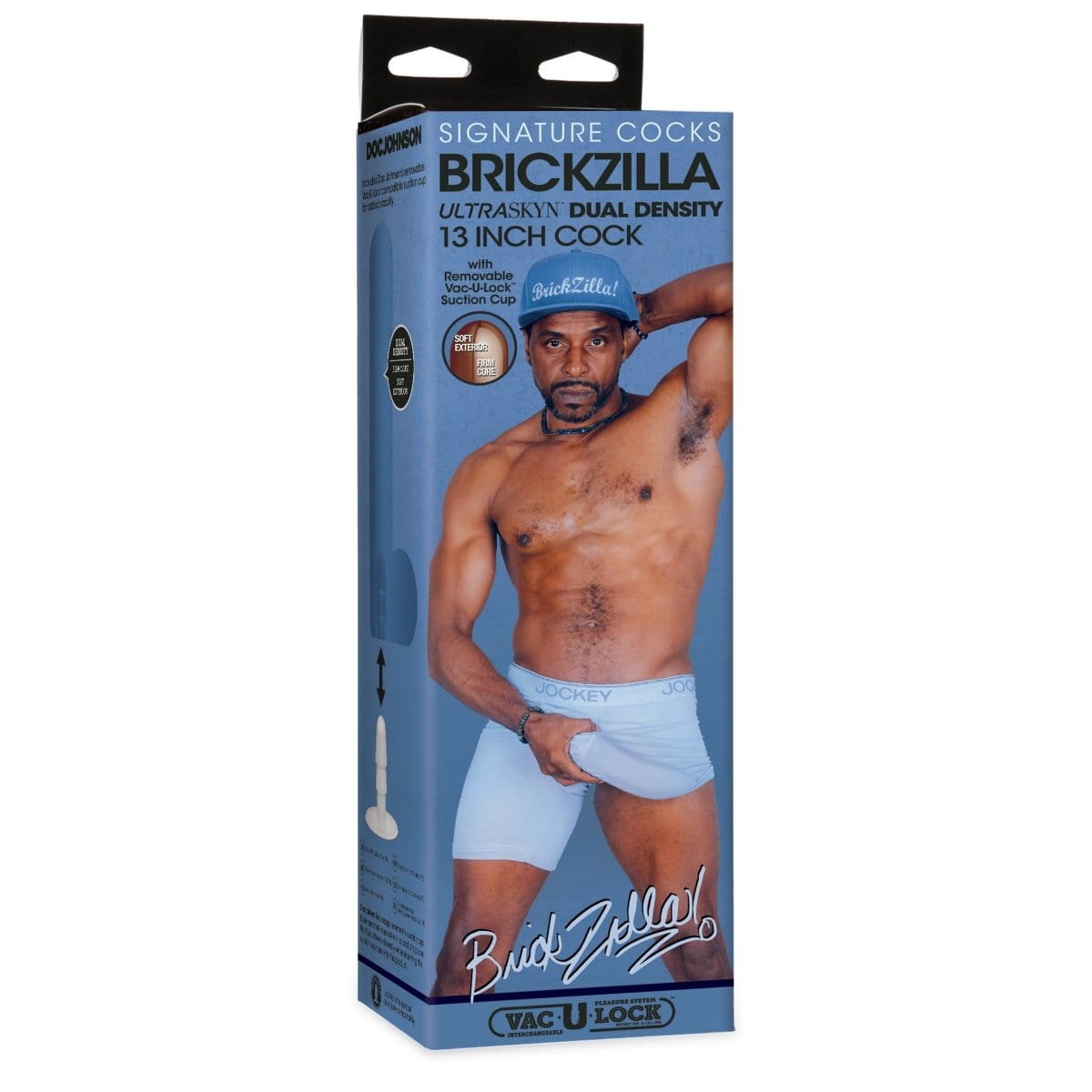 *BACK IN STOCK* Doc Johnson Signature cocks - Brickzilla Ultraskyn Cock With Removable Vac-U-Lock Suction Cup | 13 inches Doc Johnson - For Me To Love