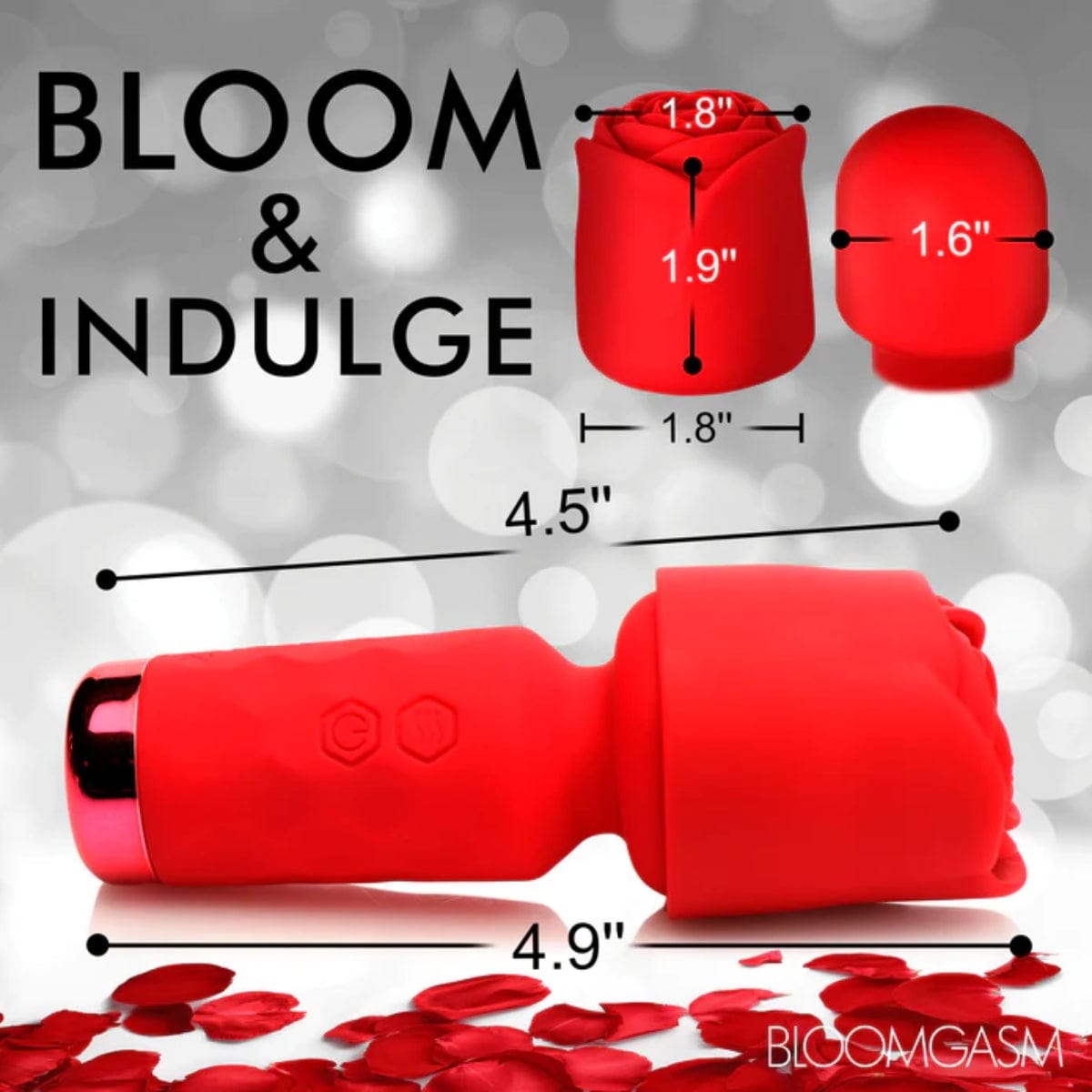 Bloomgasm - Pleasure Rose Petite Mini Silicone Rose Wand Bloomgasm - For Me To Love