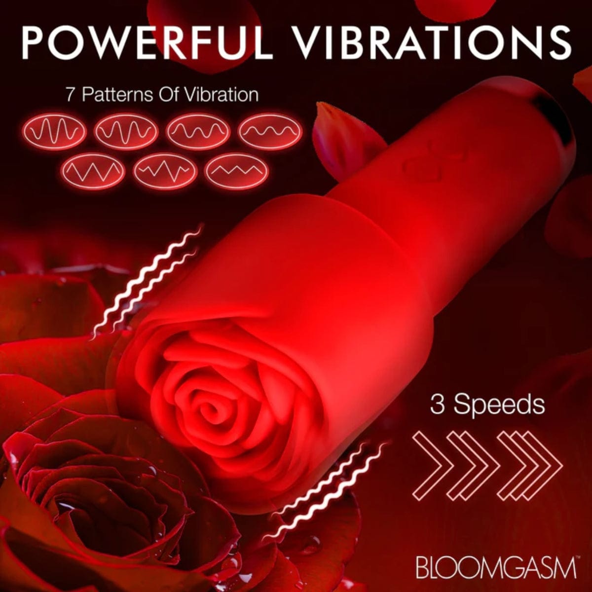 Bloomgasm - Pleasure Rose Petite Mini Silicone Rose Wand Bloomgasm - For Me To Love