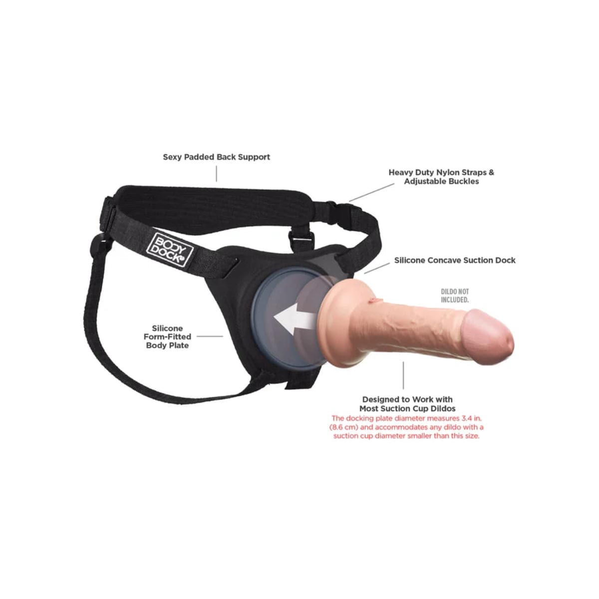 Body Dock - Elite Strap On Harness | Black Body Dock - For Me To Love