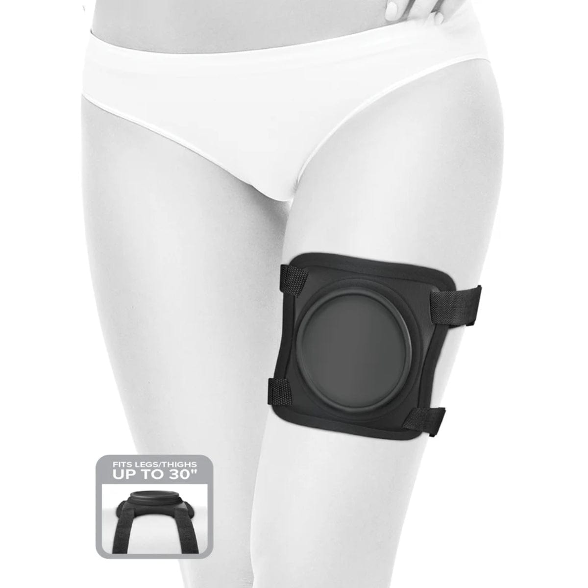Body Dock - Lap Strap Suction Cup Strap On Harness | Black Body Dock - For Me To Love