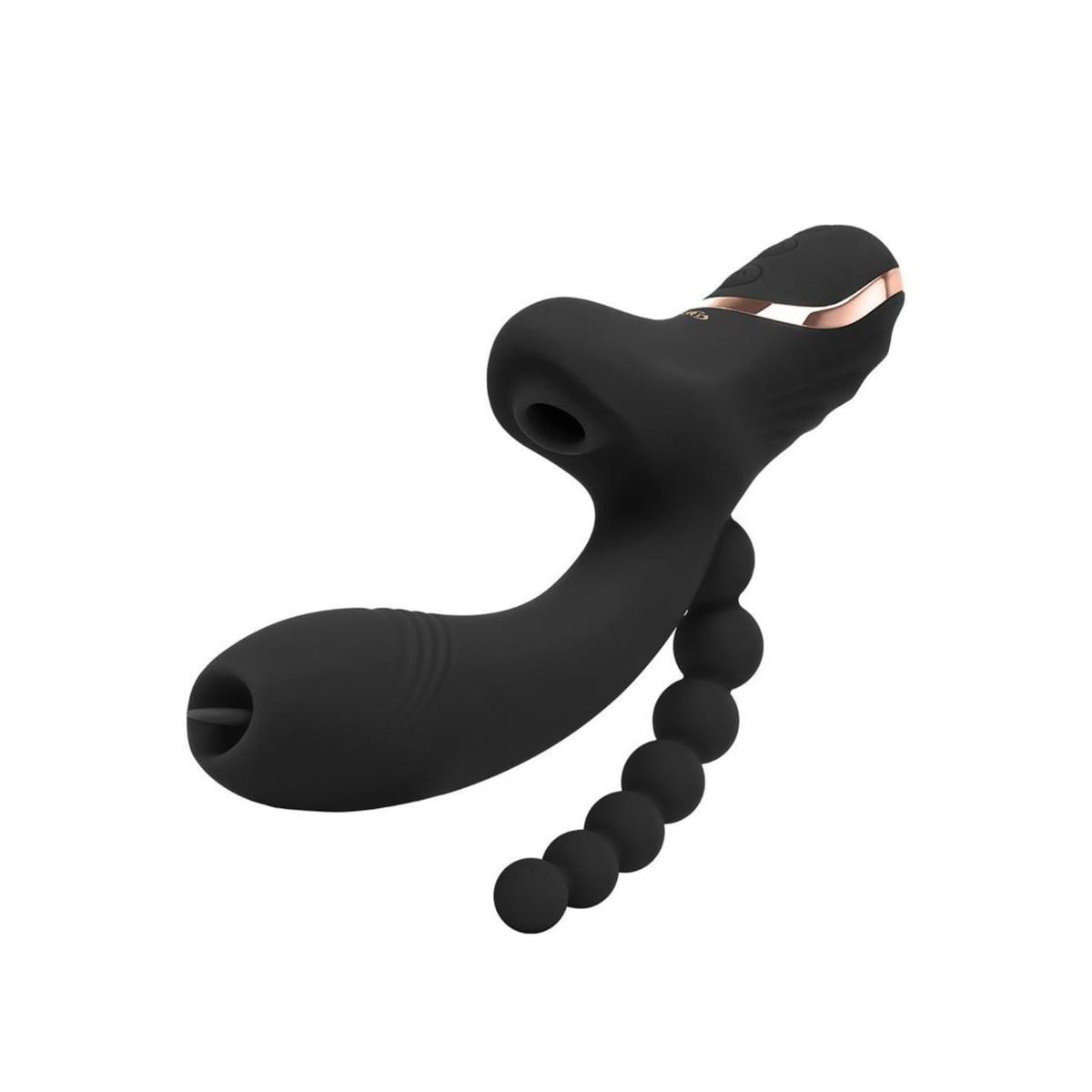 Bodywand - G Play Black Triple Stim G Spot And Clitoral Suction Vibrator with Anal Beads | USB Rechargeable Bodywand - For Me To Love