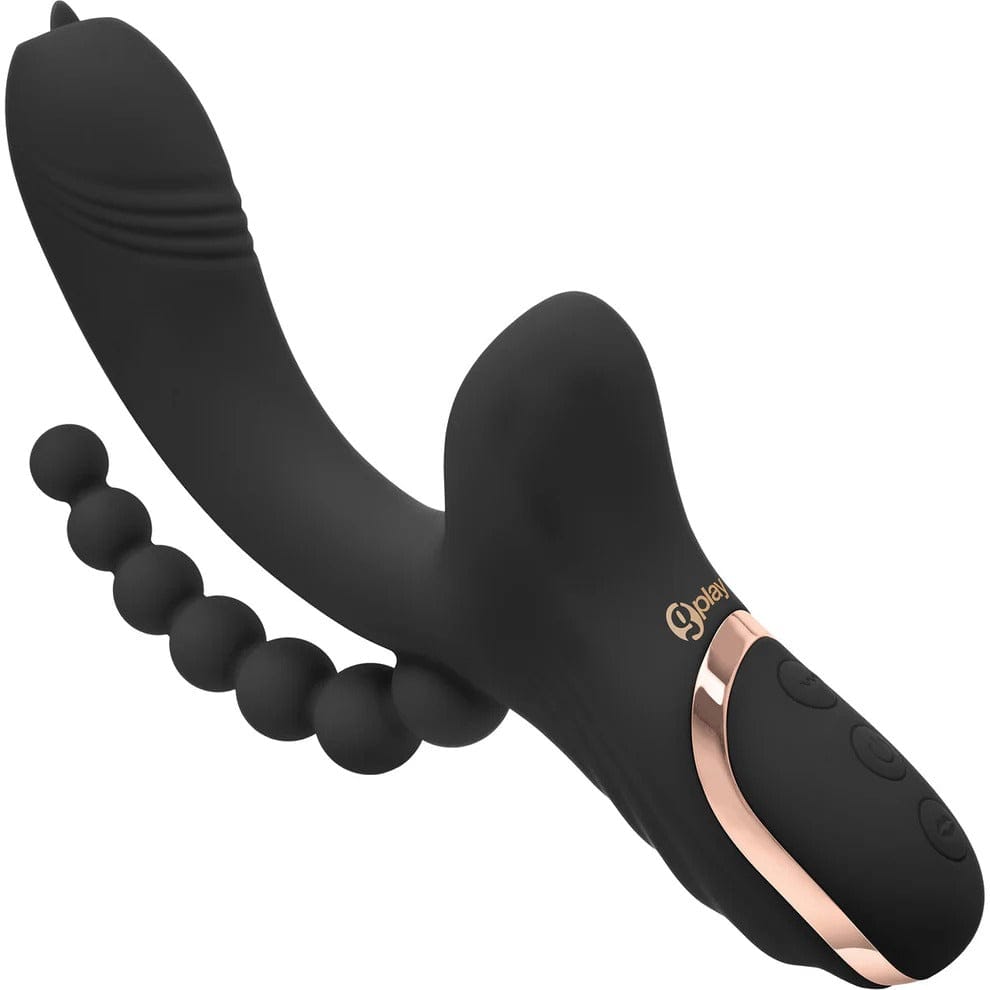 Bodywand - G Play Black Triple Stim G Spot And Clitoral Suction Vibrator with Anal Beads | USB Rechargeable Bodywand - For Me To Love
