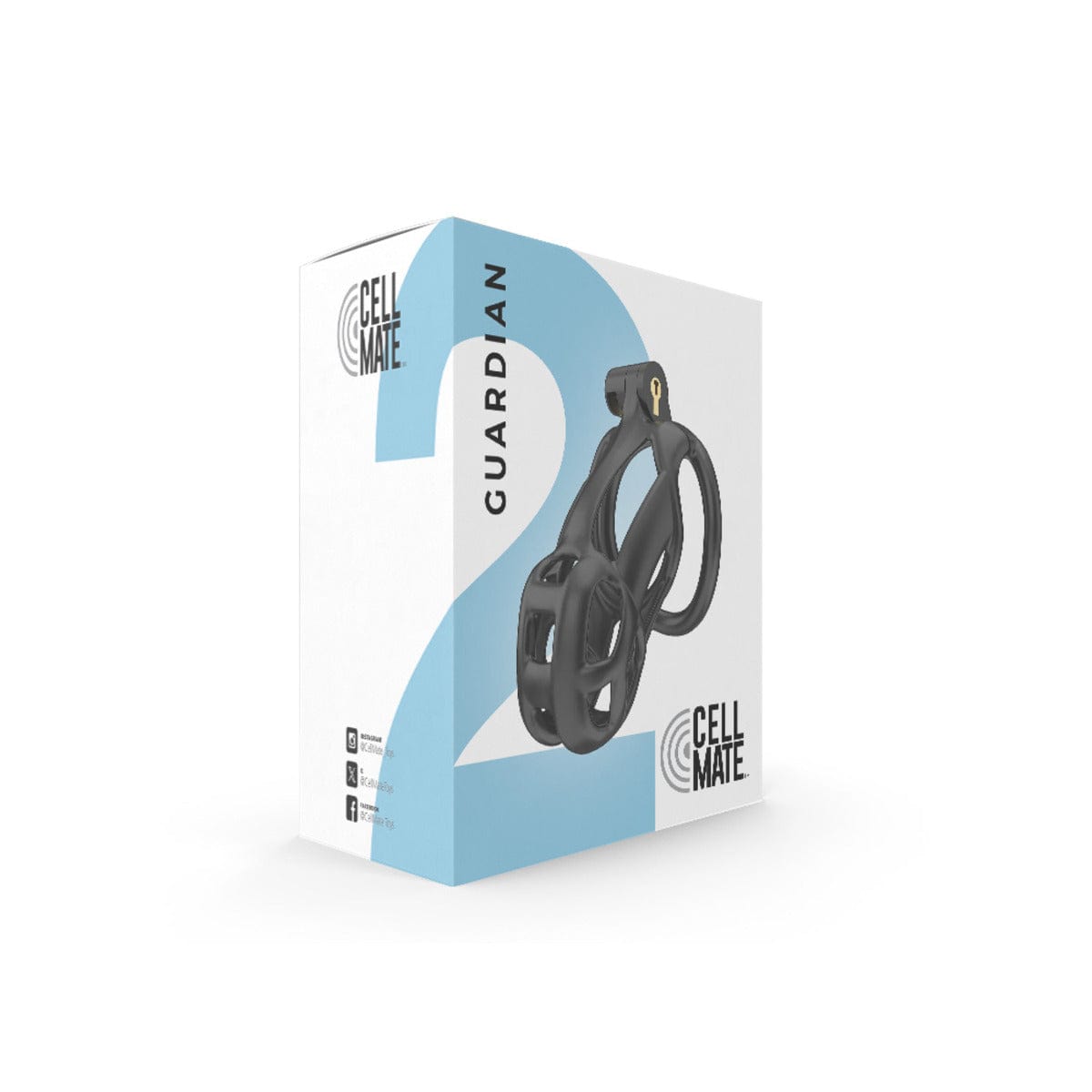 CELLMATE - Guardian Lockable Chastity Cage | Size 2 - 85mm Length Cellmate - For Me To Love