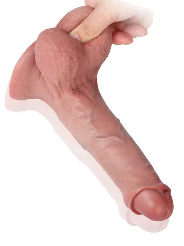 Chris Uncut Realistic Dildo With Swinging Saggy Balls and Suction Cup Base | 8.2 x 1.6 inches Realdick - For Me To Love
