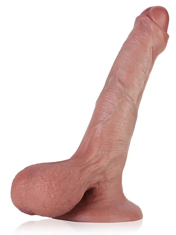 Chris Uncut Realistic Dildo With Swinging Saggy Balls and Suction Cup Base | 8.2 x 1.6 inches Realdick - For Me To Love