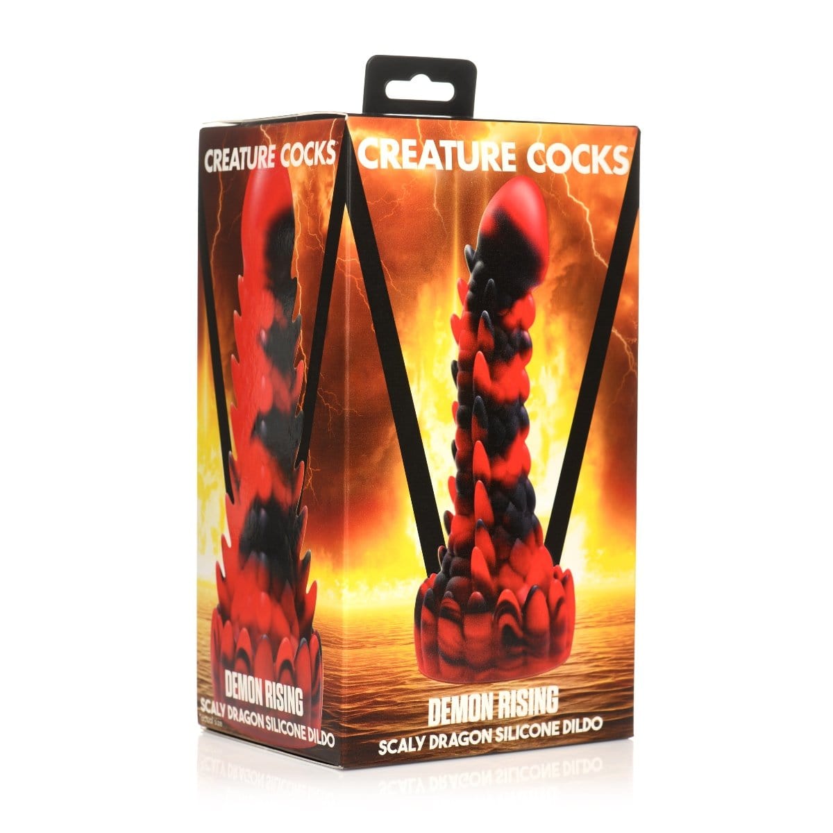 Creature Cocks - Demon Rising Scaly Dragon Silicone Dildo With Suction Cup Base | 8 inches creature cocks - For Me To Love