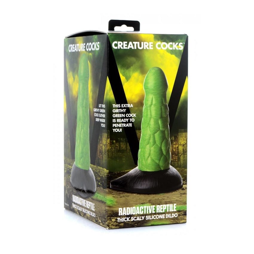 Creature Cocks Radioactive Reptile Thick Scaly Silicone Dildo 7.5 inch creature cocks - For Me To Love