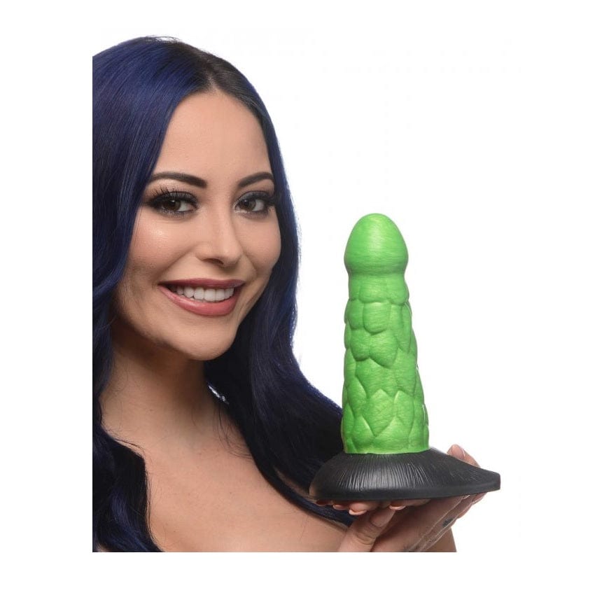 Creature Cocks Radioactive Reptile Thick Scaly Silicone Dildo 7.5 inch creature cocks - For Me To Love