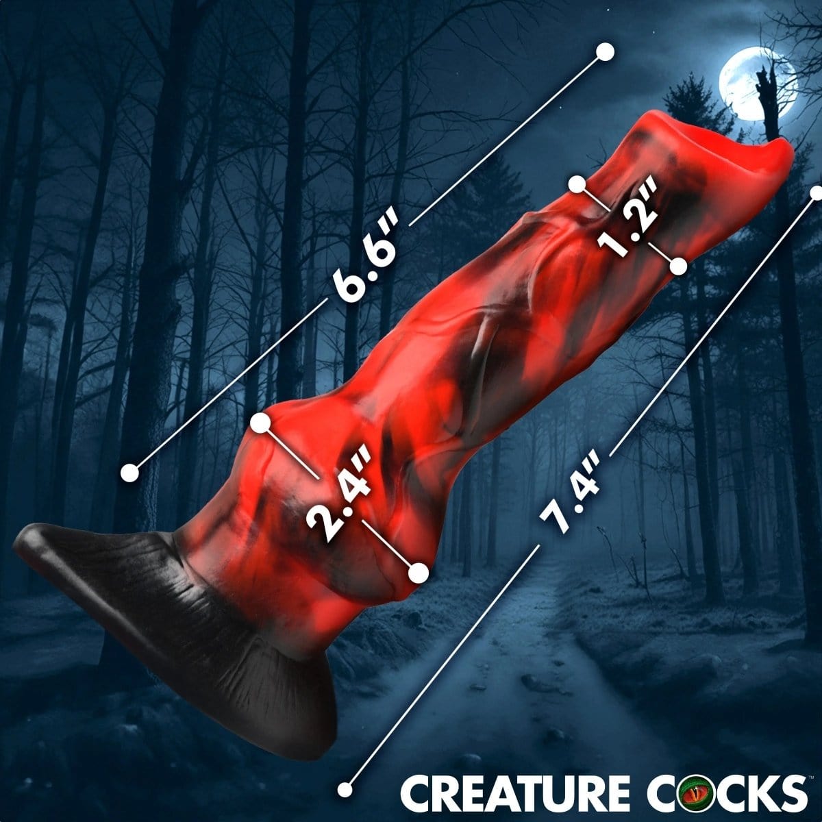 Creature Cocks - Vibra Beast Vibrating Silicone Dildo | 7.4 inches creature cocks - For Me To Love