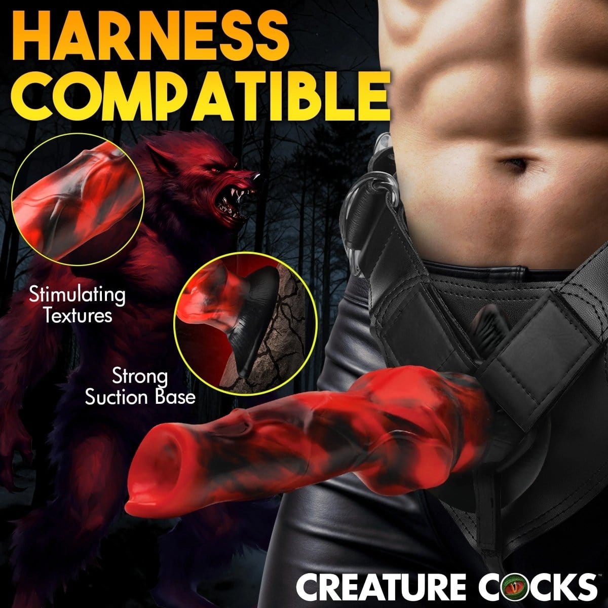 Creature Cocks - Vibra Beast Vibrating Silicone Dildo | 7.4 inches creature cocks - For Me To Love
