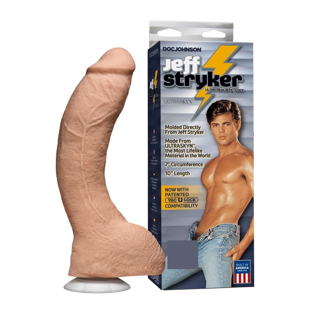 Doc Johnson Dildo Doc Johnson Jeff Stryker Realistic Cock with Vac-U-Lock Suction Cup White 10 inch