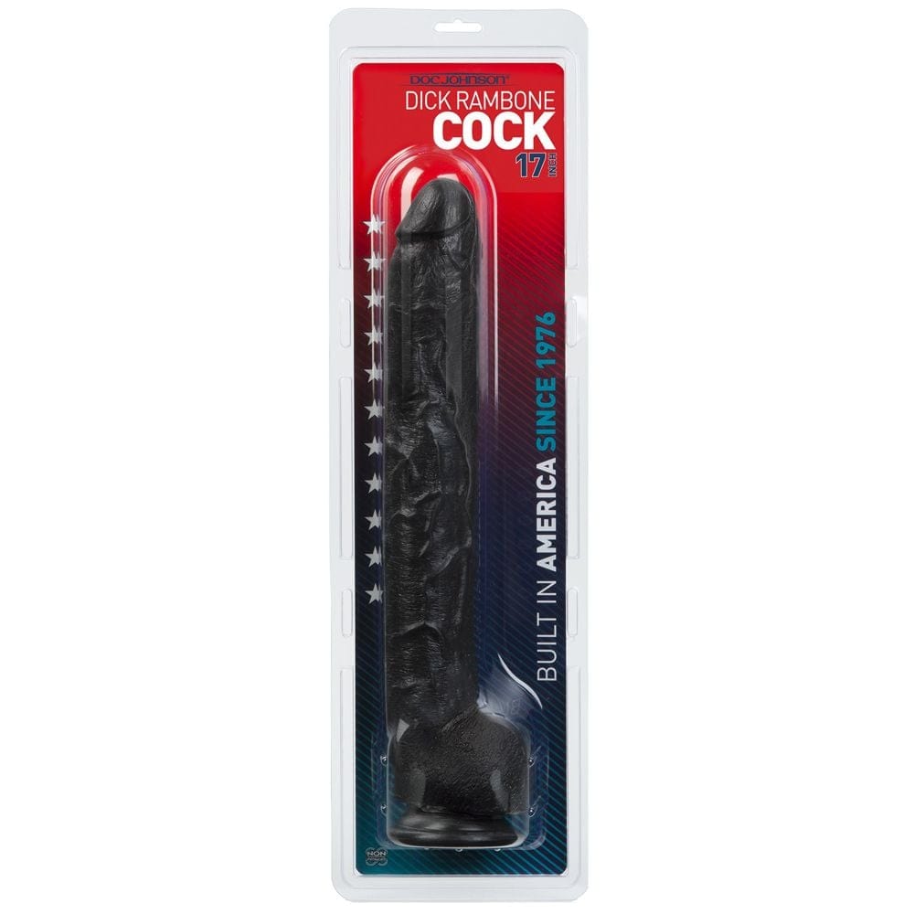 Doc Johnson Doc Johnson Classic Dick Rambone Cock Black 17 inch