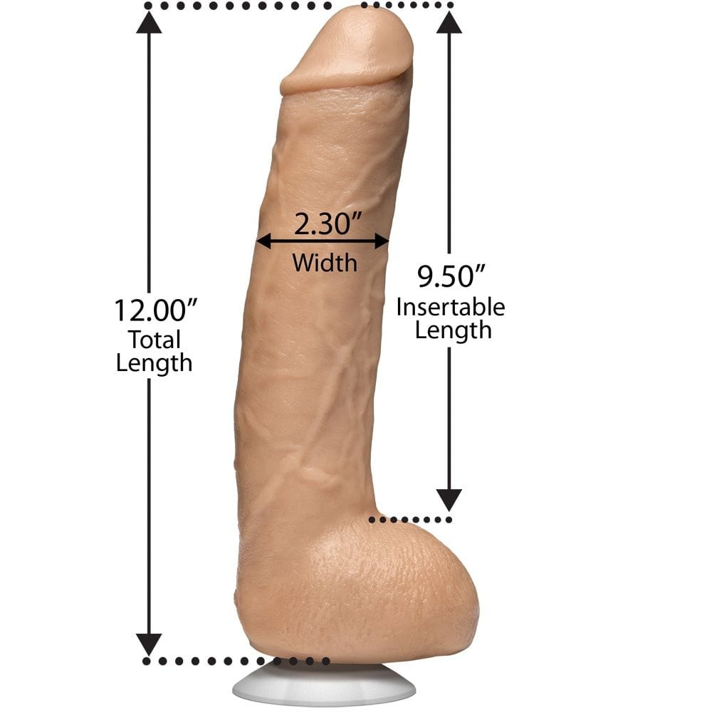 Doc Johnson Doc Johnson John Holmes Realistic Moulded Cock with Removable Vac-U-Lock Suction cup Flesh 12inch