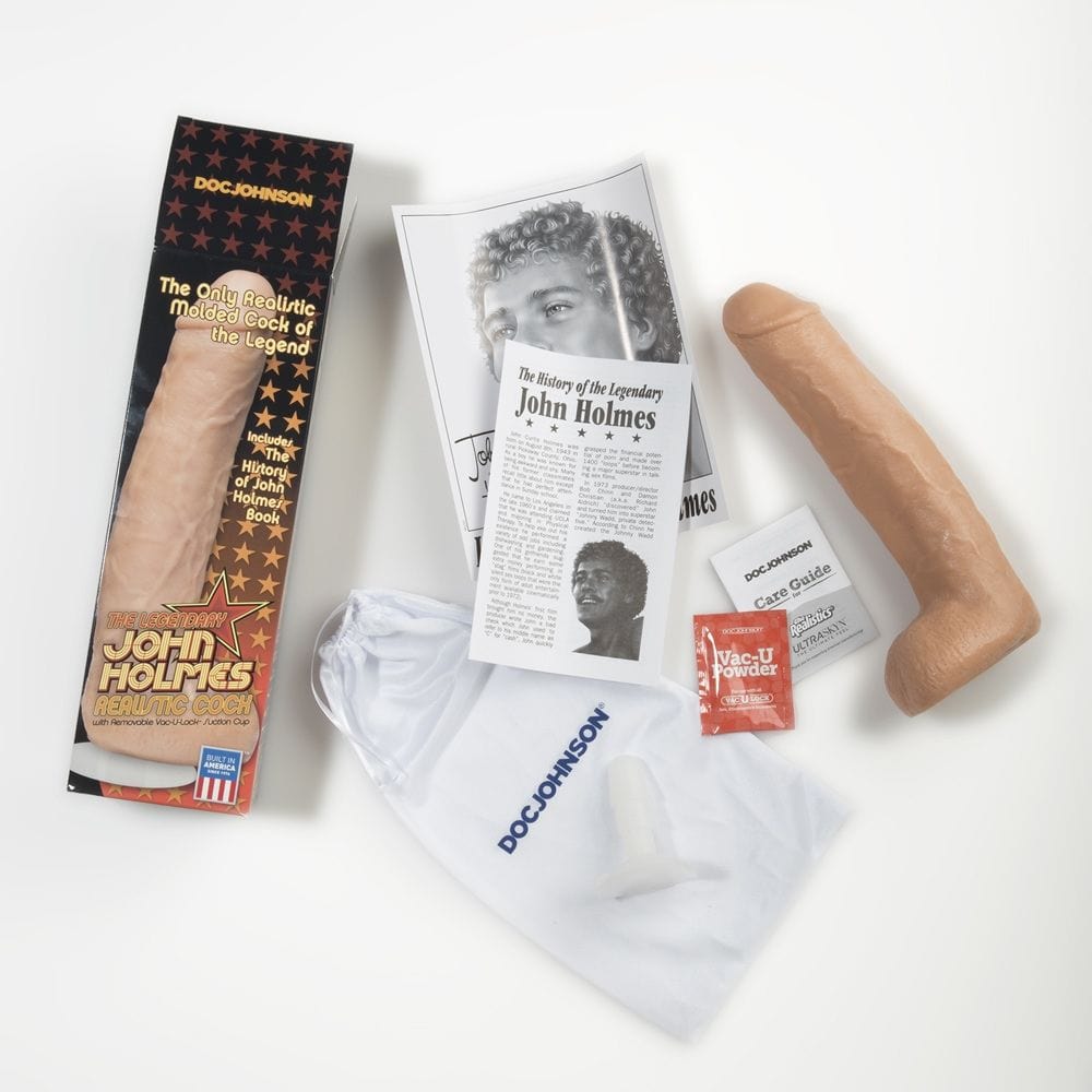 Doc Johnson Doc Johnson John Holmes Realistic Moulded Cock with Removable Vac-U-Lock Suction cup Flesh 12inch