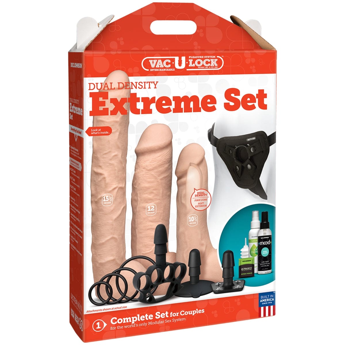 Doc Johnson - Dual Density Vac-U-Lock Extreme Set | 15.5 - 12 - 10.5 inches Doc Johnson - For Me To Love