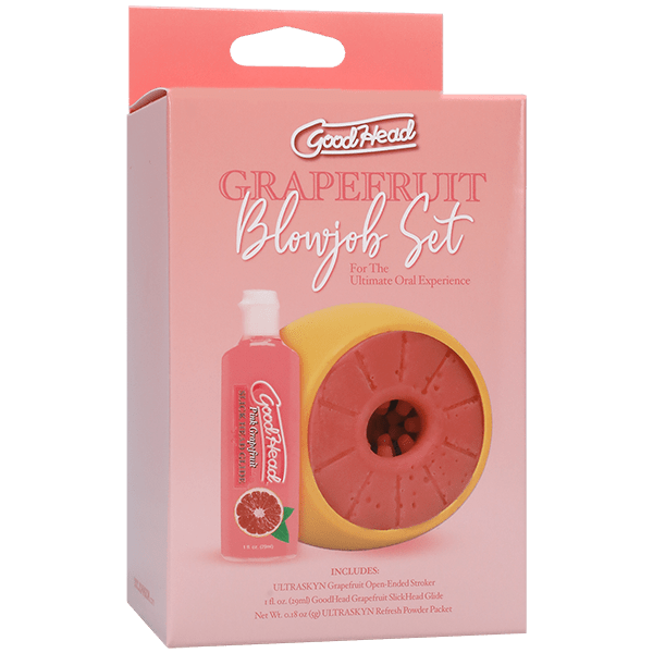 Doc Johnson - GoodHead Grapefruit Open Ended Stroker Set | Blowjob Masturbator Doc Johnson - For Me To Love