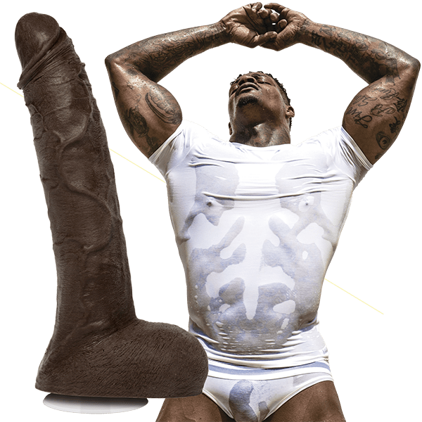 Doc Johnson Jason Luv Cock with Removable Vac-U-Lock suction cup Brown 10 inch Doc Johnson - For Me To Love