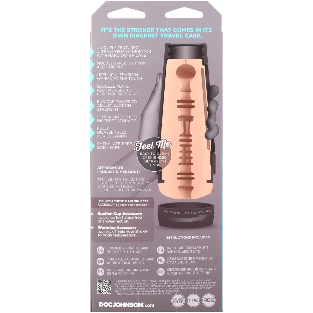 Doc Johnson - Main Squeeze Allie Nicole ULTRASKYN Stroker Pussy | Male Masturbator Doc Johnson - For Me To Love