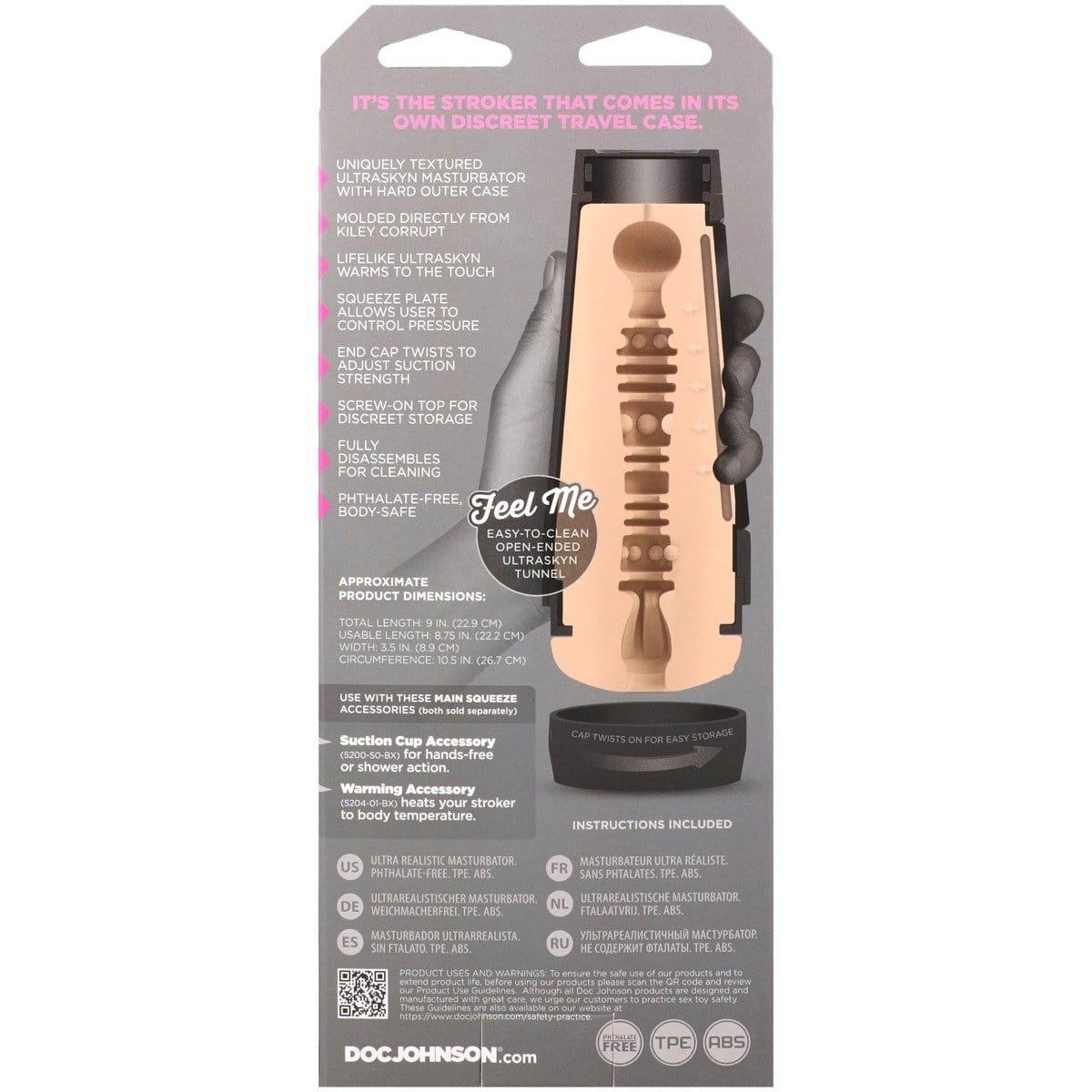 Doc Johnson - Main Squeeze Kiley Corrupt ULTRASKYN Stroker | Male Masturbator Doc Johnson - For Me To Love