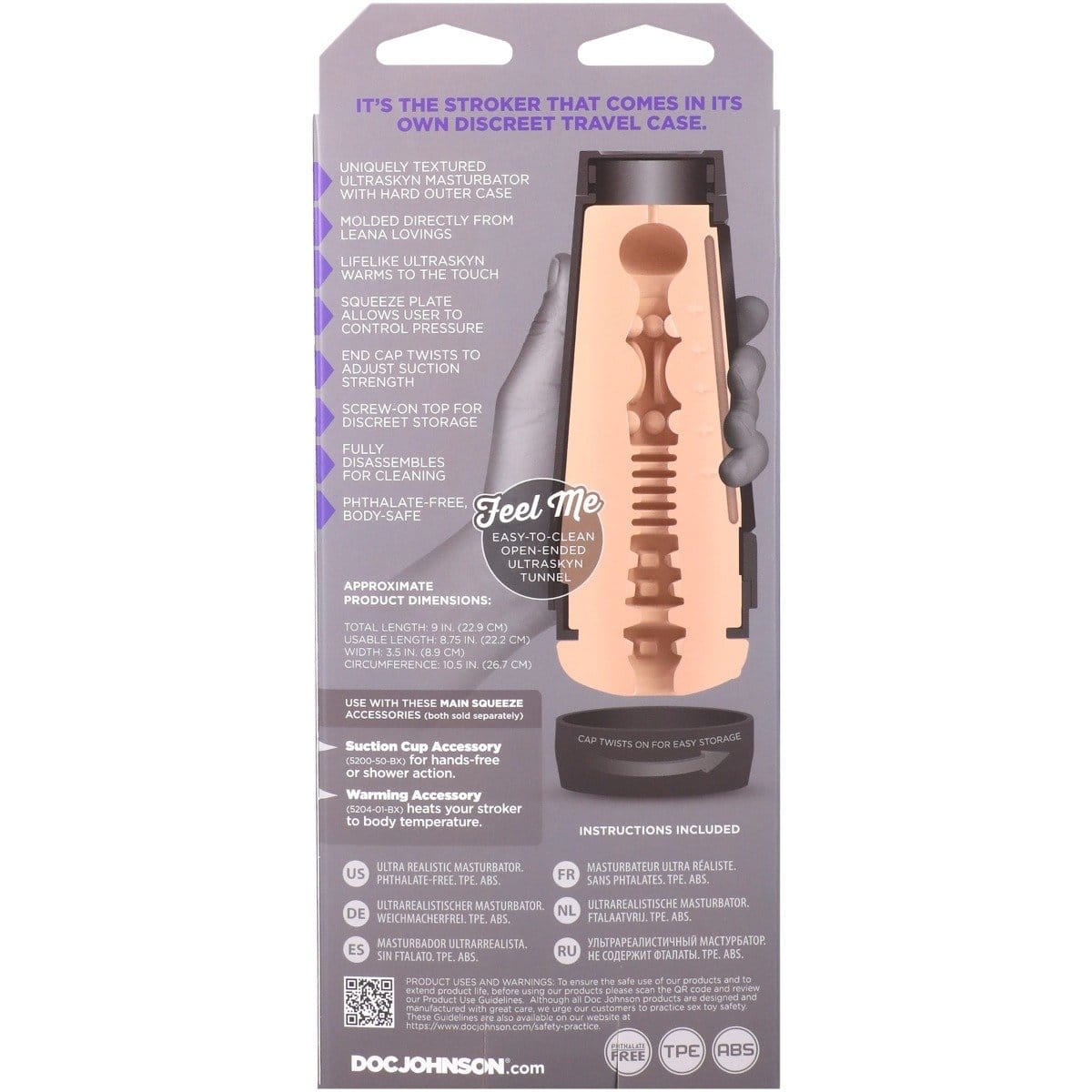 Doc Johnson - Main Squeeze Leana Lovings ULTRASKYN Stroker | Male Masturbator Doc Johnson - For Me To Love