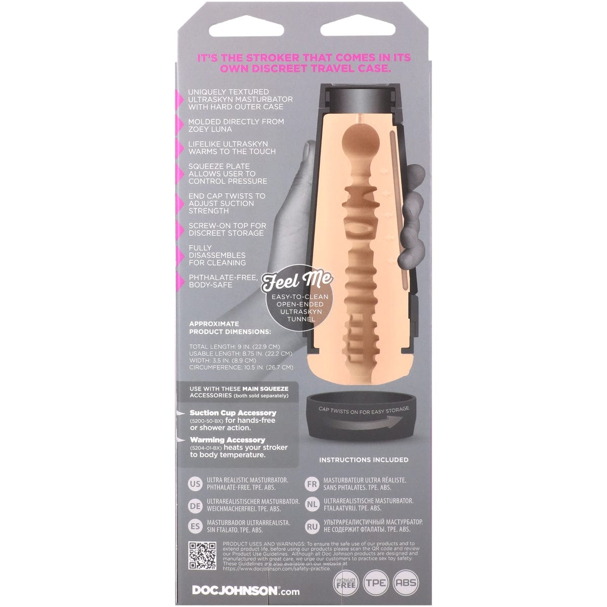 Doc Johnson - Main Squeeze Zoey Luna ULTRASKYN Stroker Pussy | Male Masturbator Doc Johnson - For Me To Love