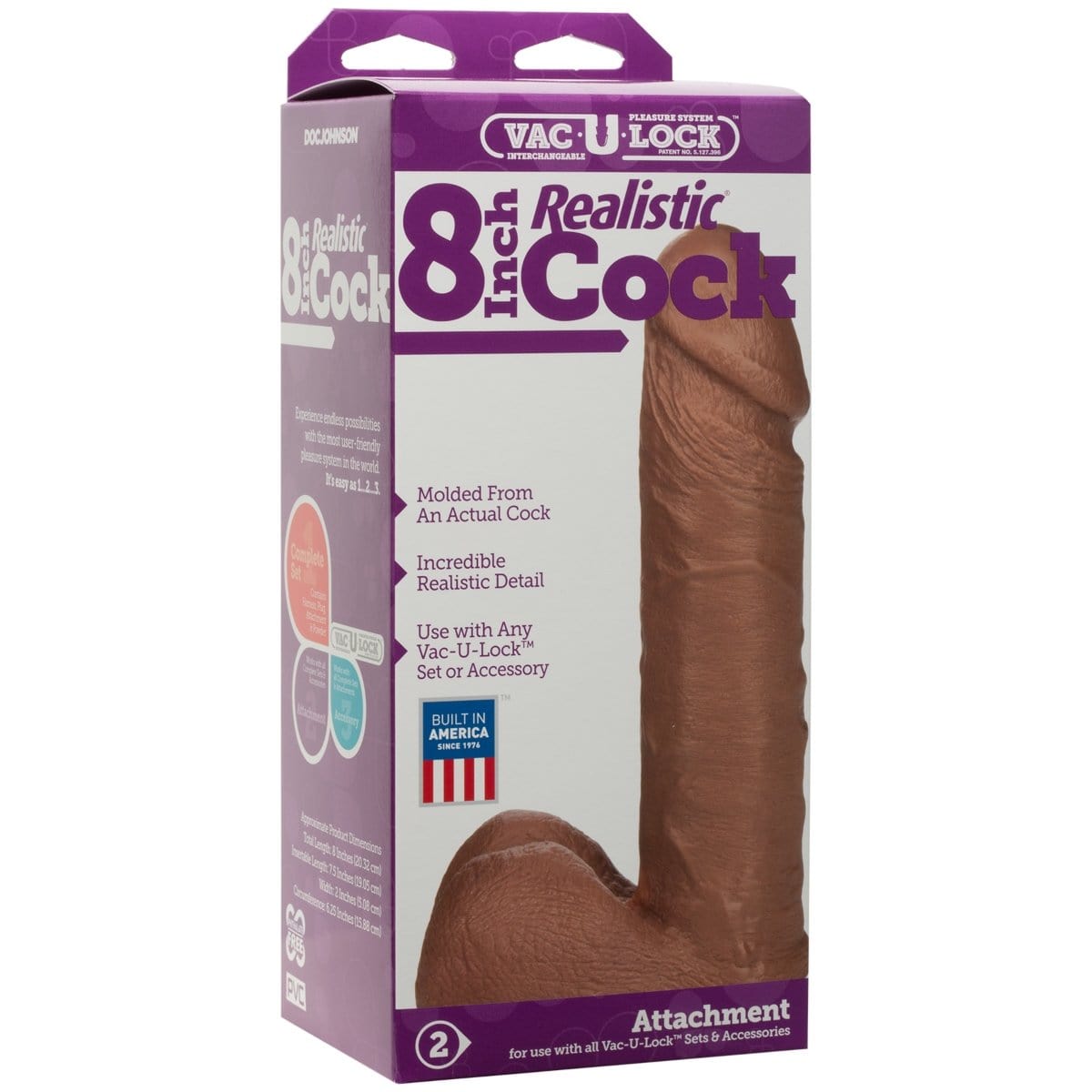 Doc Johnson - Realistic Firmskyn Vac-U-Lock Compatible Dildo | 8 inches Doc Johnson - For Me To Love