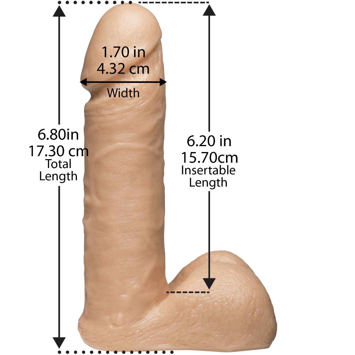 Doc Johnson - Realistic Vac-U-Lock Cock with Ultra Harness | 7 inches Doc Johnson - For Me To Love