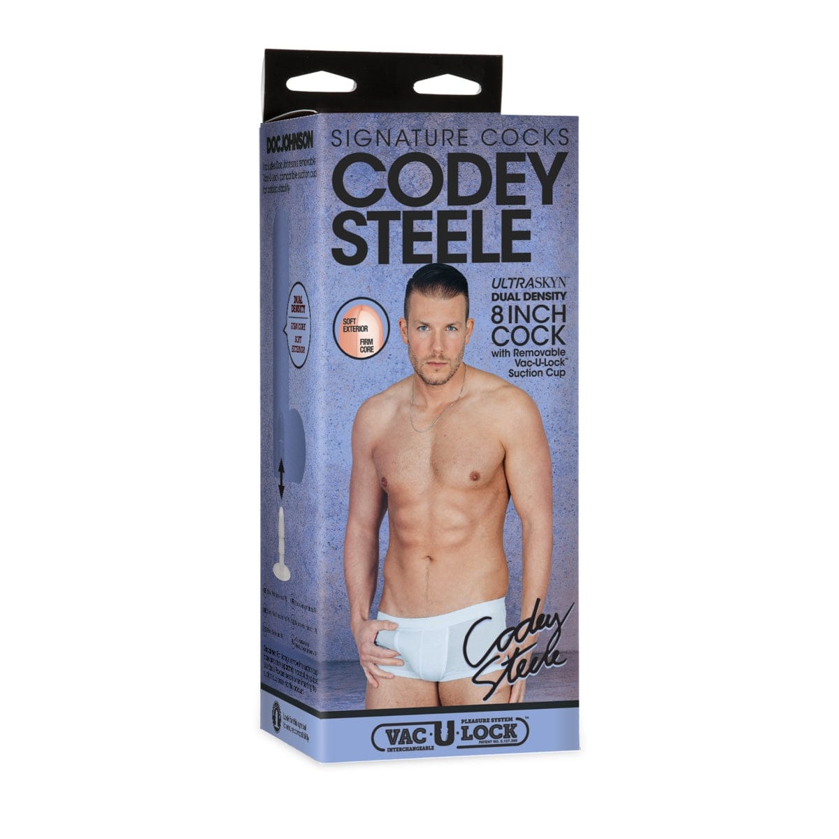 Doc Johnson Signature Cocks - Codey Steele Realistic Ultraskyn Cock with Removable Vac-U-Lock Suction Cup | 8 inches Doc Johnson - For Me To Love