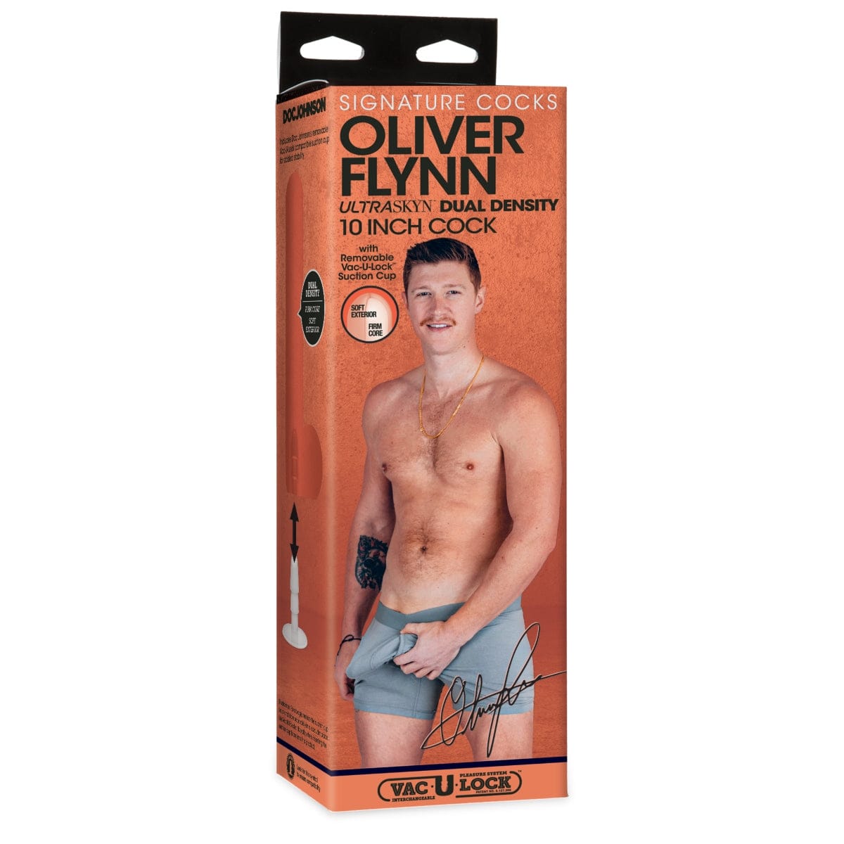 Doc Johnson Signature Cocks - Oliver Flynn Ultraskyn Cock with Removable Vac U Lock Suction Cup | 10 inches Doc Johnson - For Me To Love