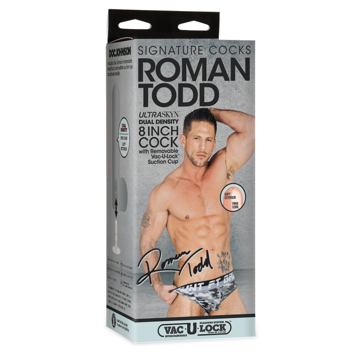 Doc Johnson Signature Cocks - Roman Todd Ultraskyn Cock with Removable Vac-U-Lock Suction Cup | 8 inches Doc Johnson - For Me To Love