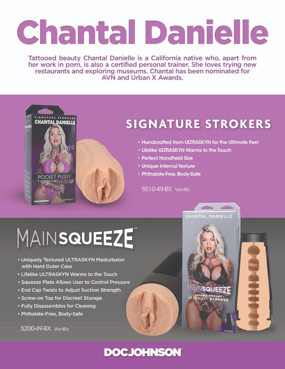 Doc Johnson - Signature Strokers Chantal Danielle Ultraskyn Pocket Pussy | Male Masturbator Doc Johnson - For Me To Love
