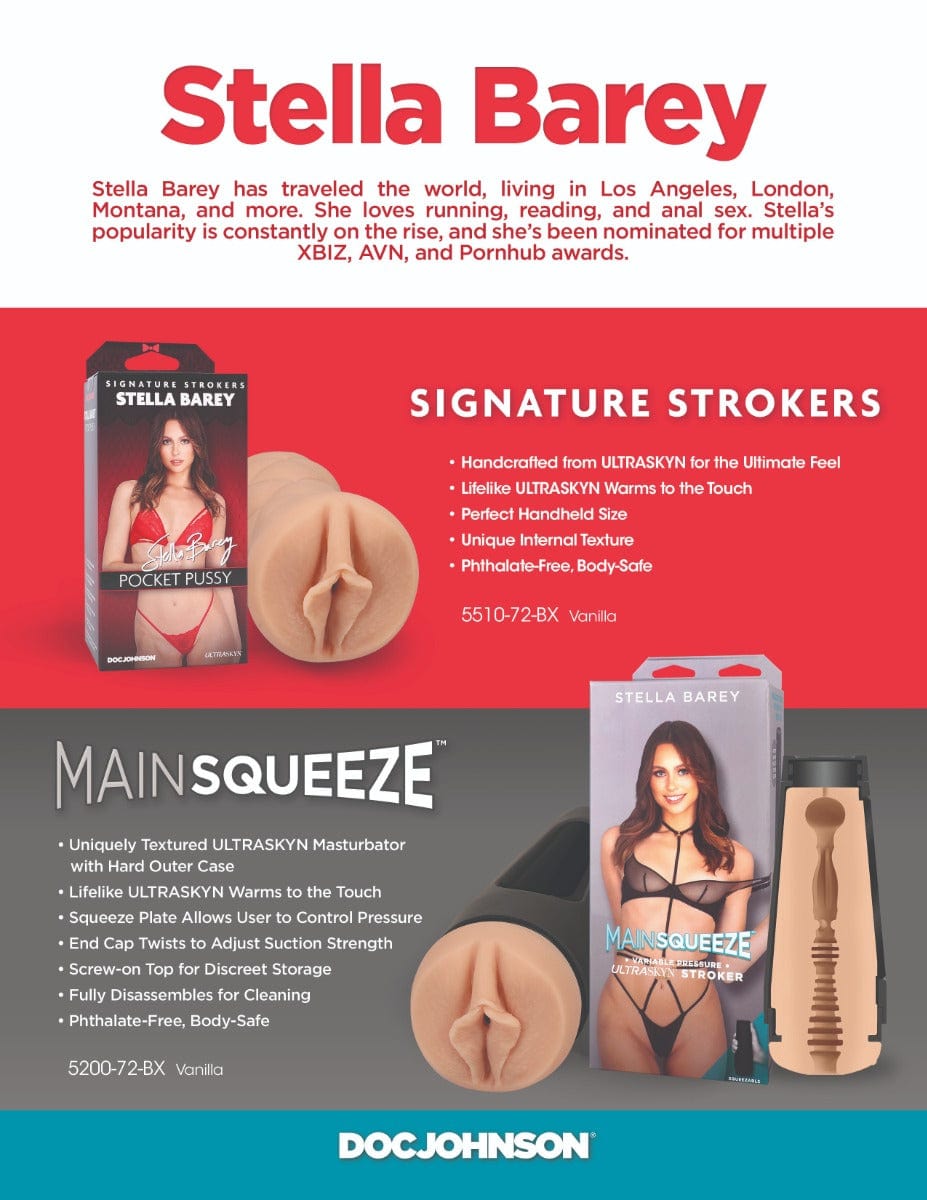 Doc Johnson - Signature Strokers Stella Barey ULTRASKYN Pocket Pussy Doc Johnson - For Me To Love
