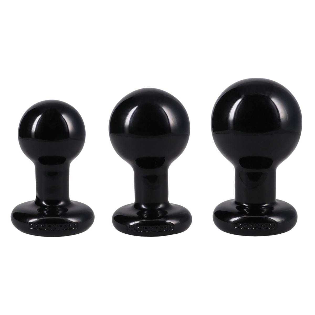 Doc Johnson - The Classic Round Butt Plug 3 Piece Set | Black Doc Johnson - For Me To Love
