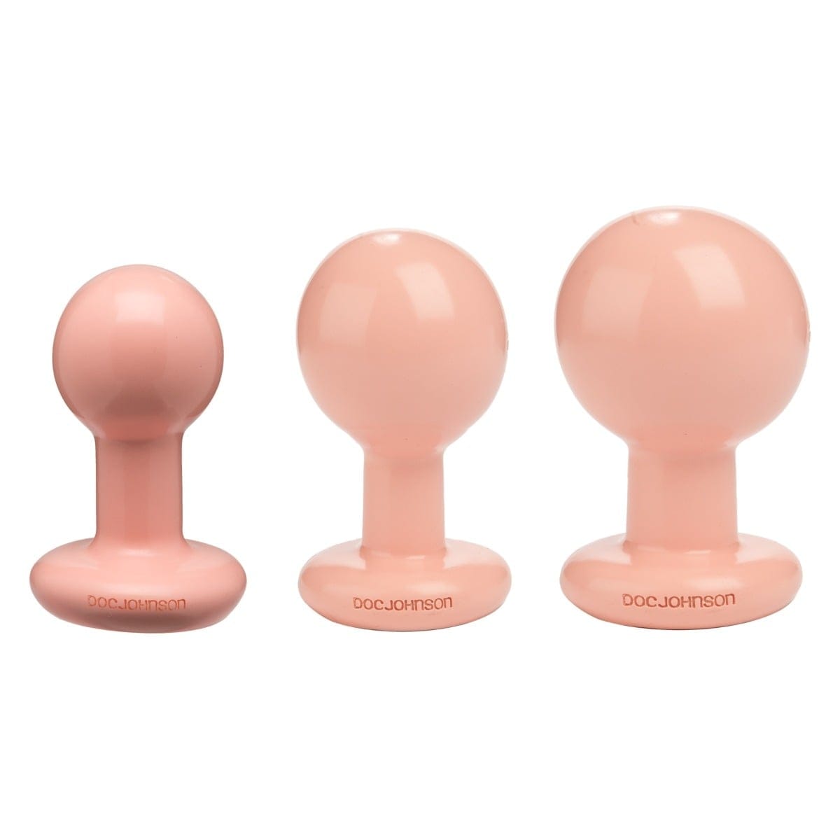 Doc Johnson - The Classic Round Butt Plug 3 Piece Set | Vanilla Doc Johnson - For Me To Love