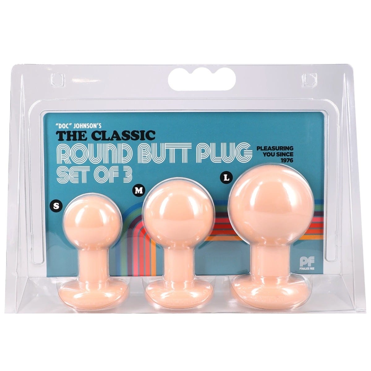 Doc Johnson - The Classic Round Butt Plug 3 Piece Set | Vanilla Doc Johnson - For Me To Love