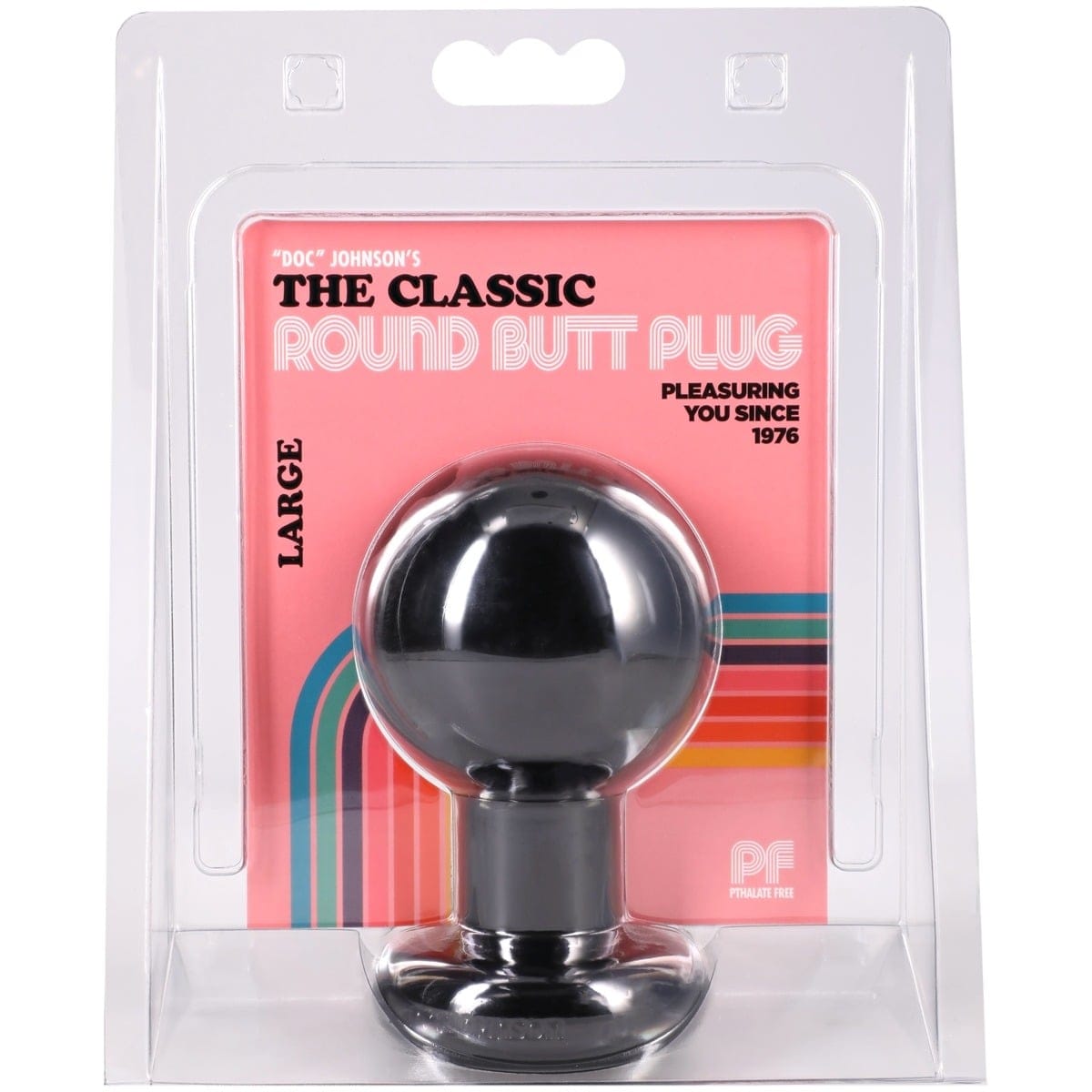 Doc Johnson - The Classic Round Tow Hitch Butt Plug Large | Choice of Pink or Black Doc Johnson - For Me To Love