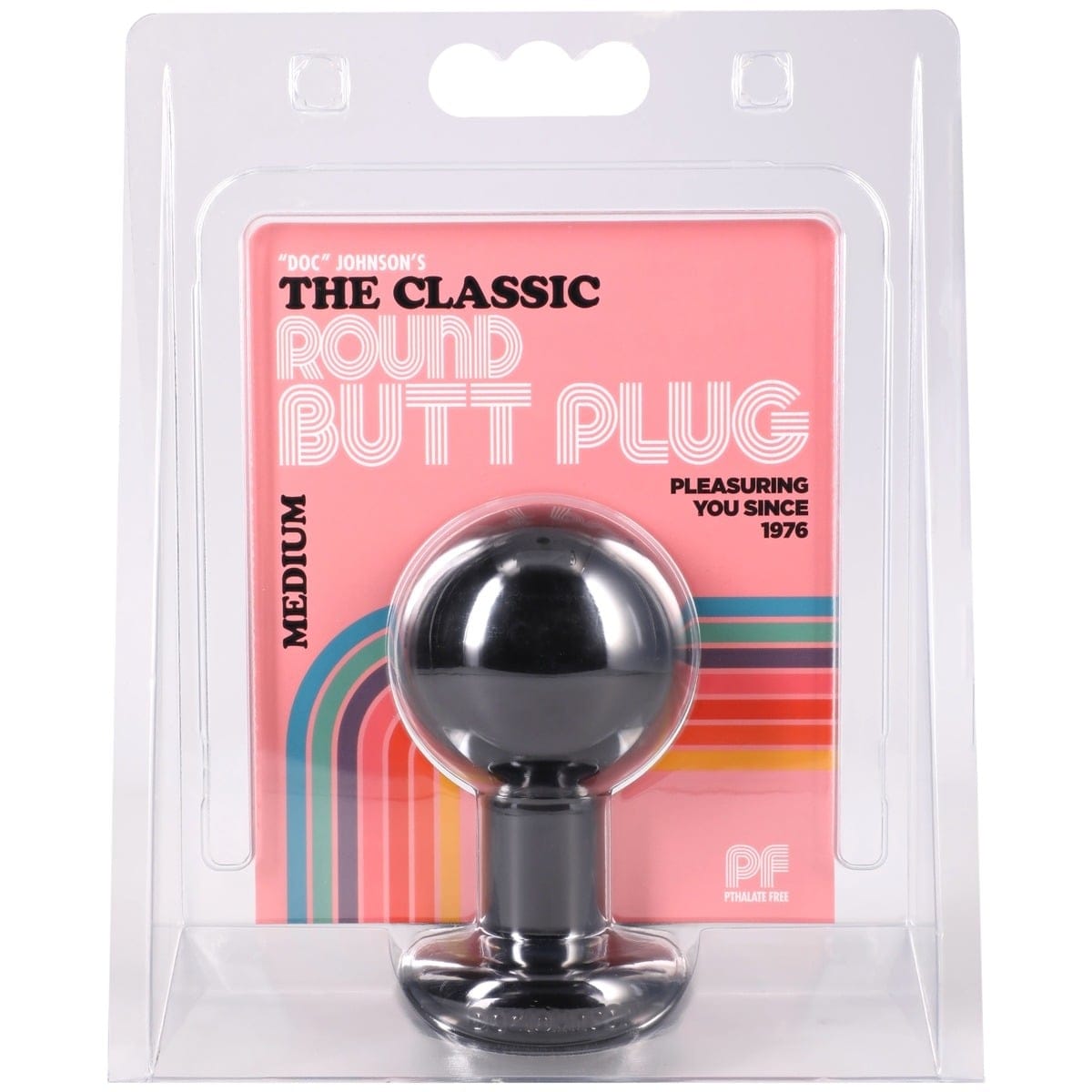 Doc Johnson - The Classic Round Tow Hitch Butt Plug Medium | Choice of Pink or Black Doc Johnson - For Me To Love