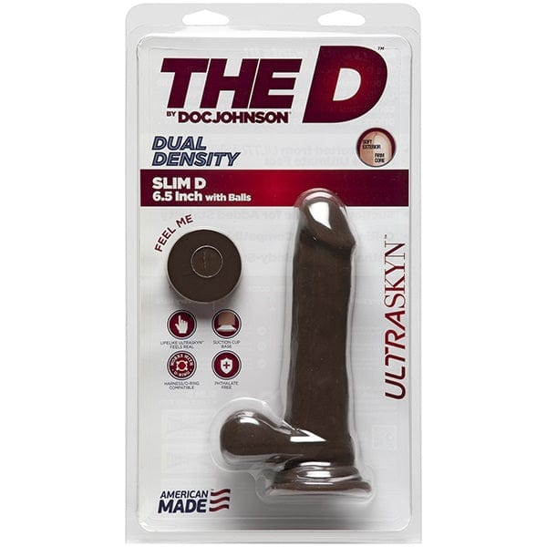 Doc Johnson The D Slim D ULTRASKYN Chocolate 6 inch
