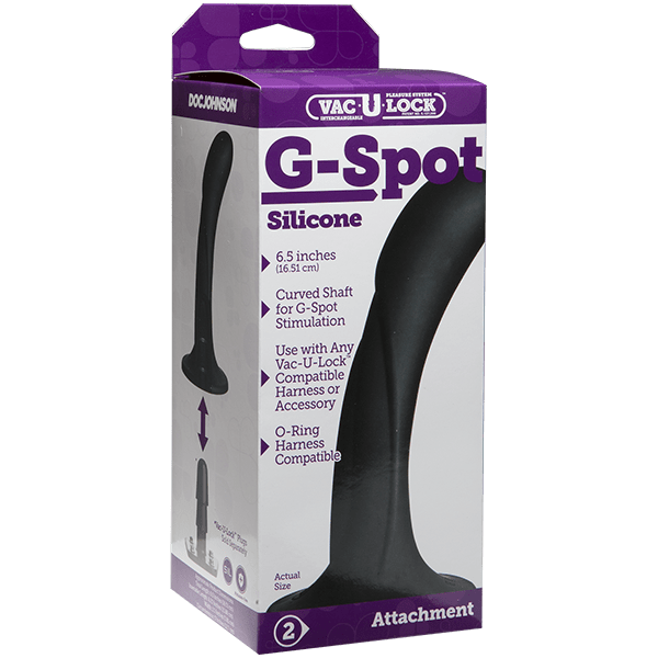 Doc Johnson - Vac U Lock G Spot Silicone Dildo Black | 6.5 inches Doc Johnson - For Me To Love