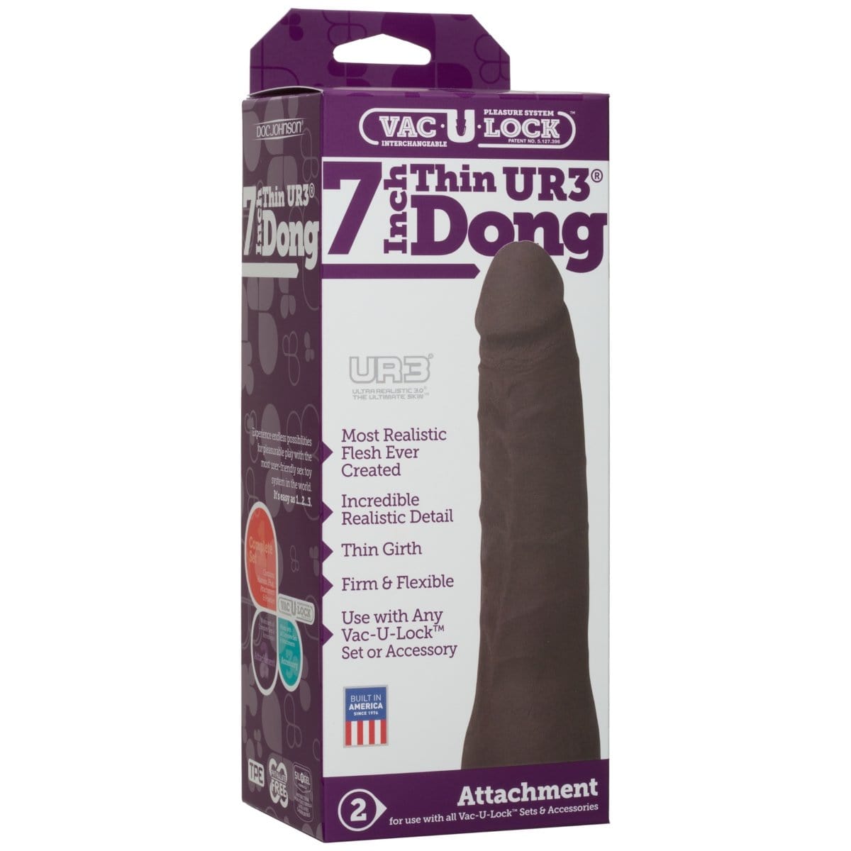 Doc Johnson Vac-U-Lock ULTRASKYN Thin Dong 7 inch Doc Johnson - For Me To Love