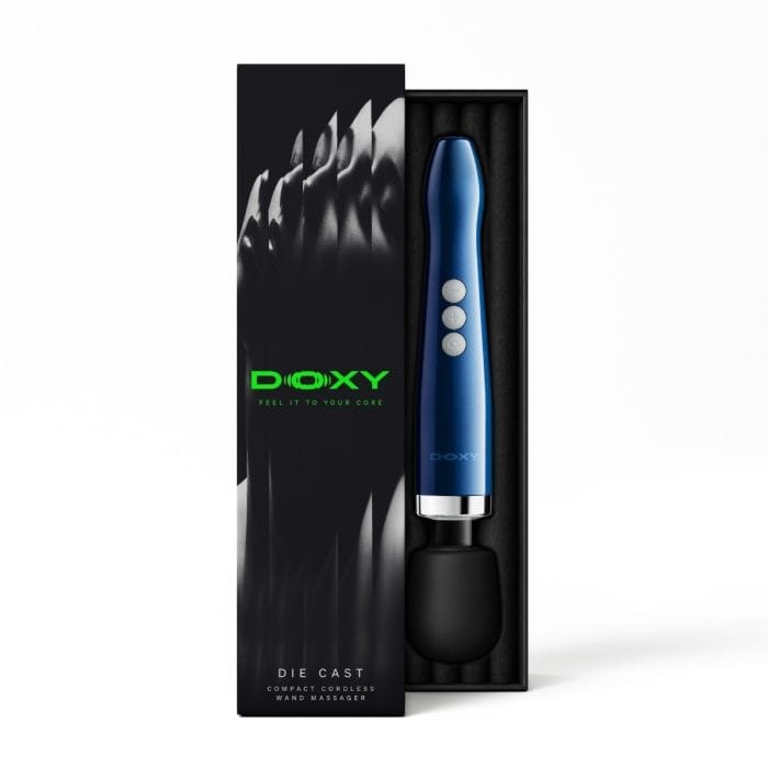 Doxy 2.0 - Die Cast Compact Cordless Massage Wand | Blue Doxy - For Me To Love