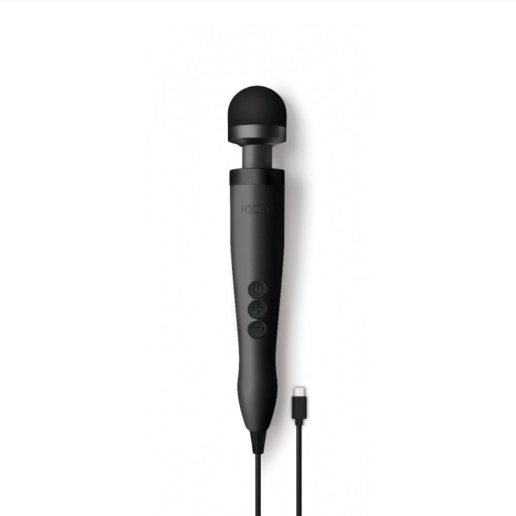 DOXY 3 USB-C MASTURBATOR WAND - TURQUOISE or MATTE BLACK MATTE BLACK Doxy - For Me To Love