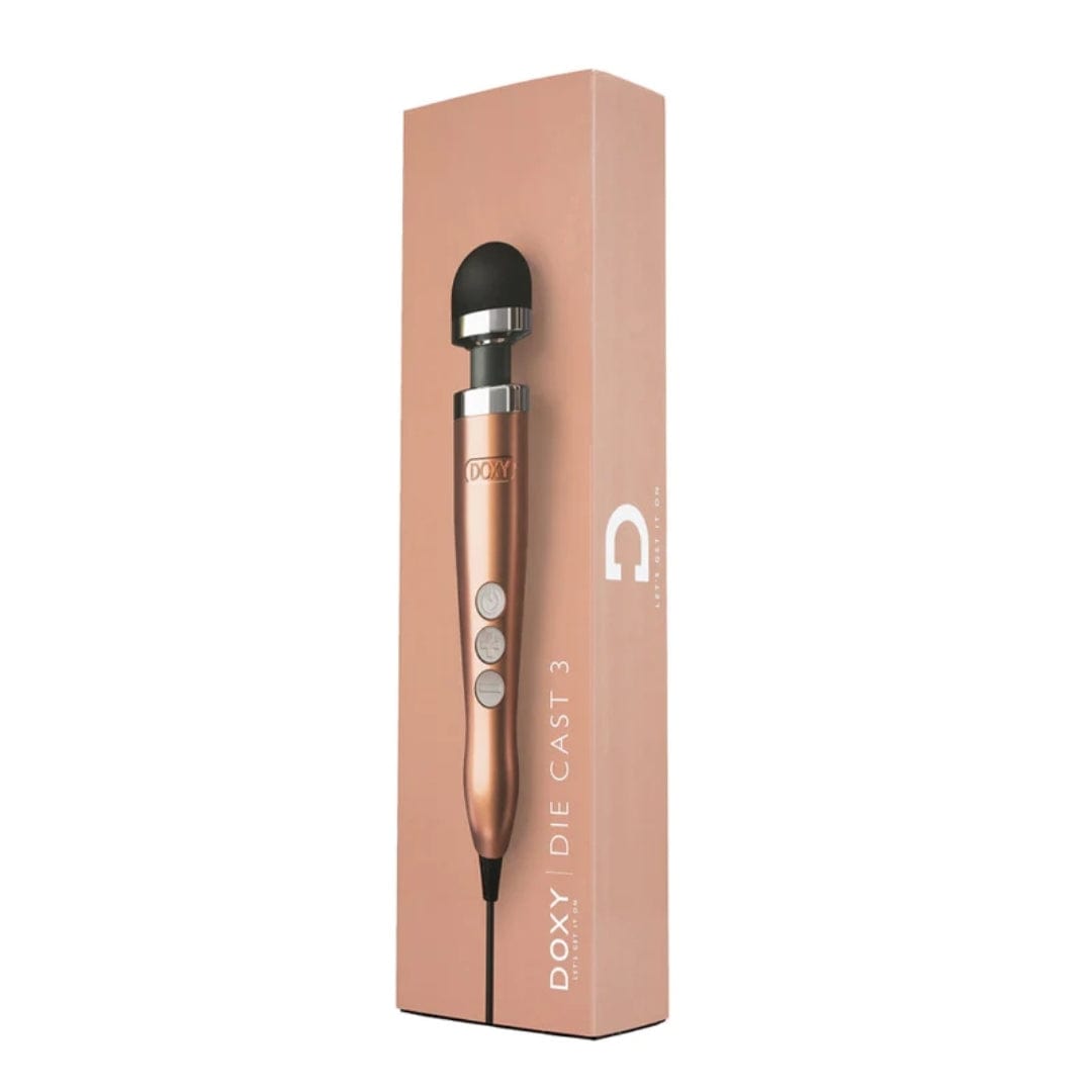Doxy DOXY DIE CAST 3 ROSE GOLD - POWERFUL & COMPACT MAINS POWERED WAND - ATTACHMENT COMPATIBLE