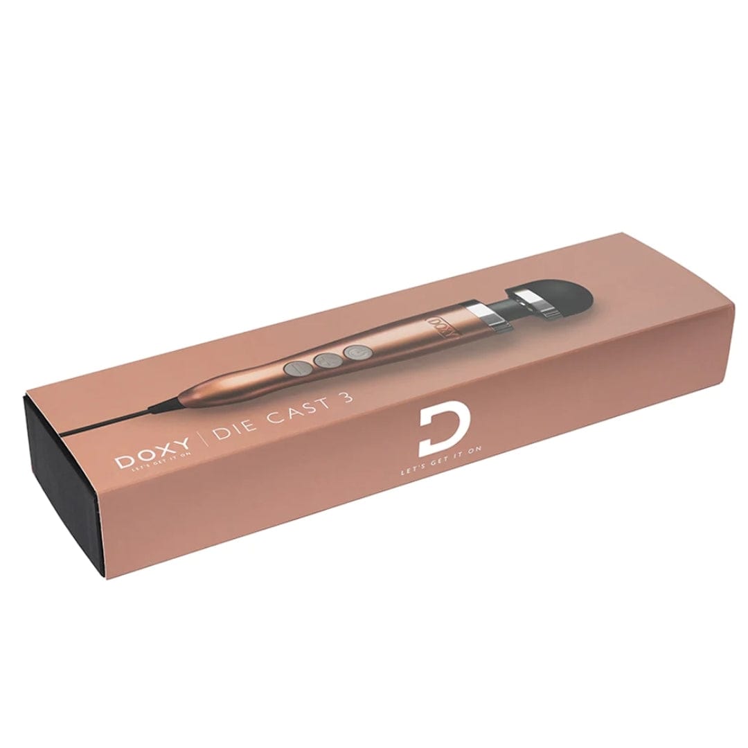 Doxy DOXY DIE CAST 3 ROSE GOLD - POWERFUL & COMPACT MAINS POWERED WAND - ATTACHMENT COMPATIBLE