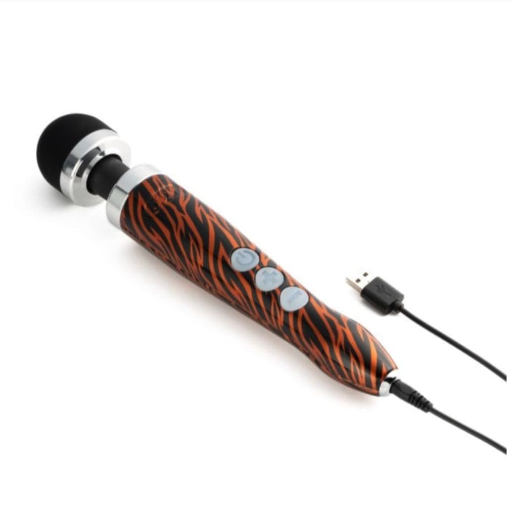 Doxy DOXY DIE CAST 3 TIGER RECHARGEABLE - IDEAL COMPACT TRAVEL WAND - WOMAN'S BEST FRIEND - ATTACHMENT COMPATIBLE