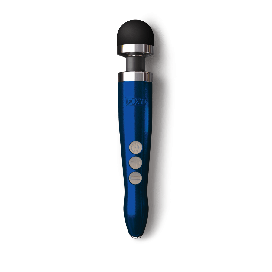 Doxy Doxy Massage Wand Blue DOXY DIE CAST 3 RECHARGEABLE - IDEAL COMPACT TRAVEL WAND - WOMEN'S BEST FRIEND - ATTACHMENT COMPATIBLE